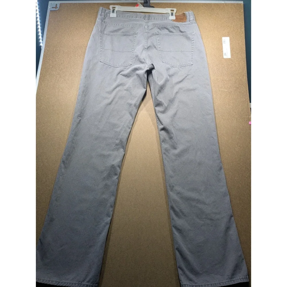 Polo Ralph Lauren Mens Authentic Dungarees Gray Cotton Straight Leg Pants 34x34